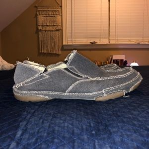 Tony Lama 3R Mens Coal Black Canvas Slip On